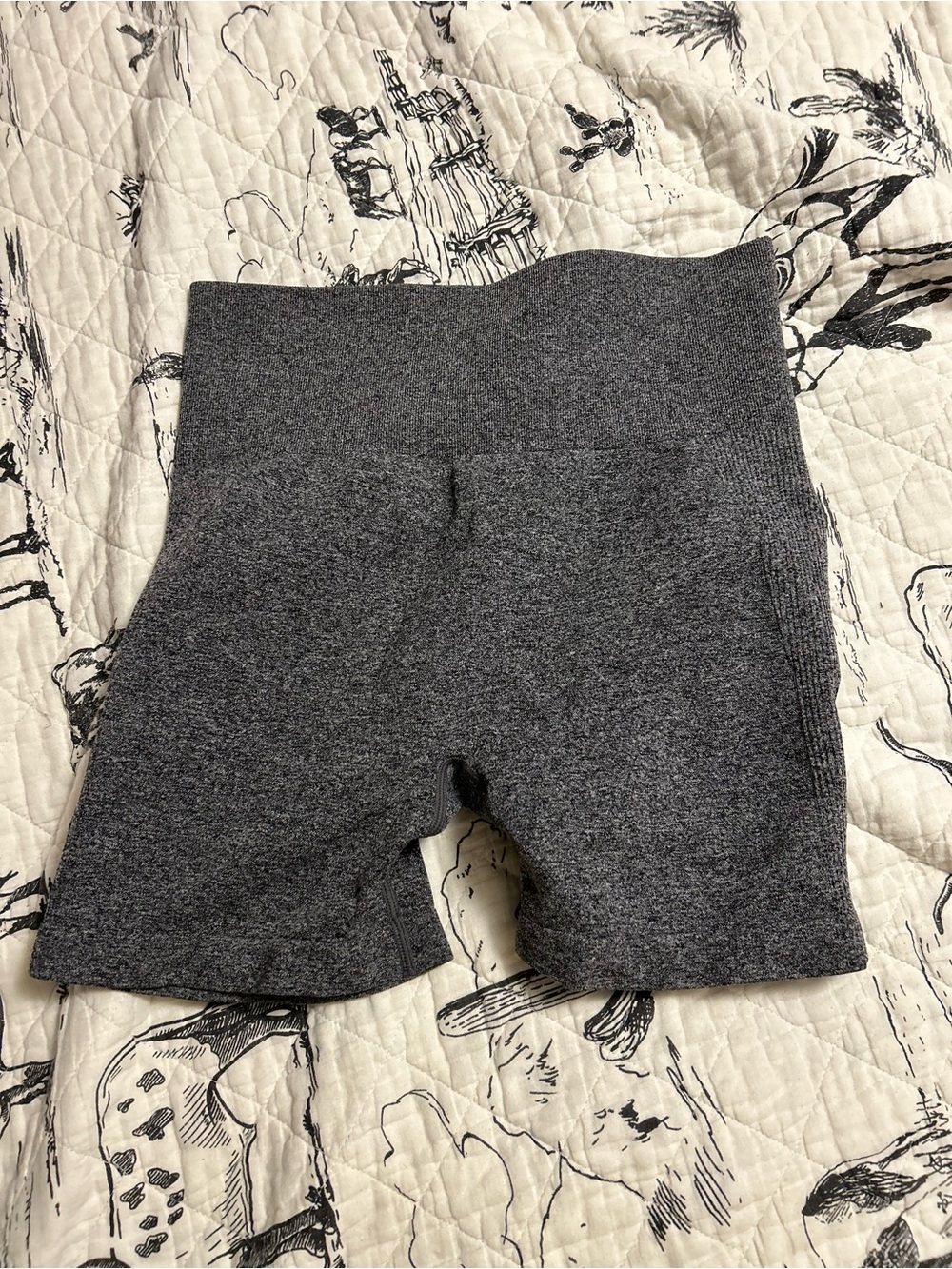 Women’s High-Waist Seamless Bike Shorts - Gray